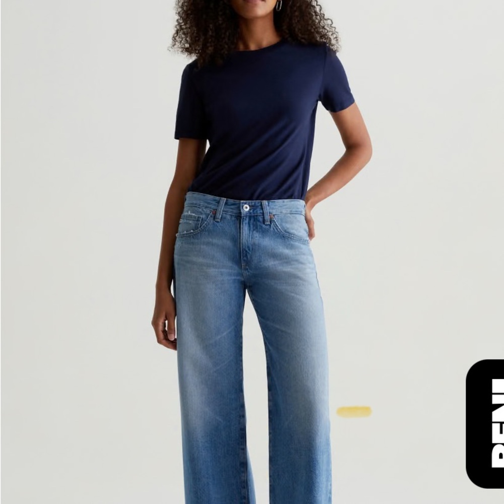 AG Adriano Goldschmied Light Blue Wide Leg Jeans